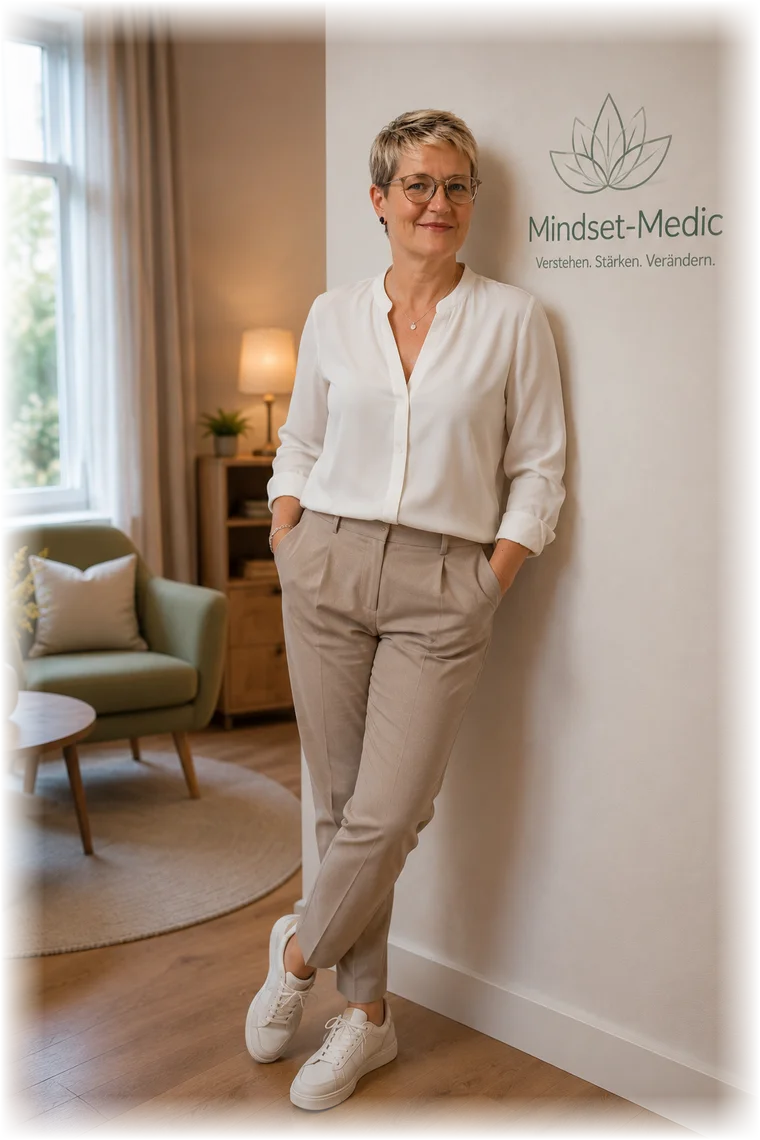 Mandy Reichenbächer in ihrer Praxis
